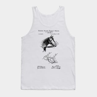 Horse Bridle Patent Black Tank Top